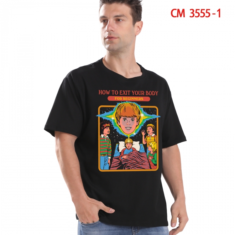 Evil illustration Printed short-sleeved cotton T-shirt from S to 4XL 3555-1