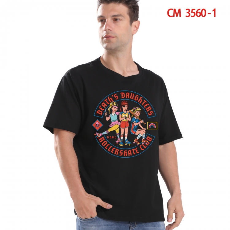 Evil illustration Printed short-sleeved cotton T-shirt from S to 4XL 3560-1