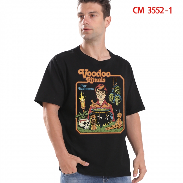 Evil illustration Printed short-sleeved cotton T-shirt from S to 4XL 3552-1
