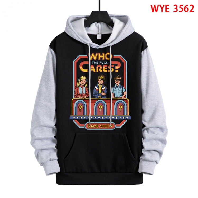 Evil illustration Direct spray process pure cotton patch pocket sweater from XS to 4XL  WYE-3562
