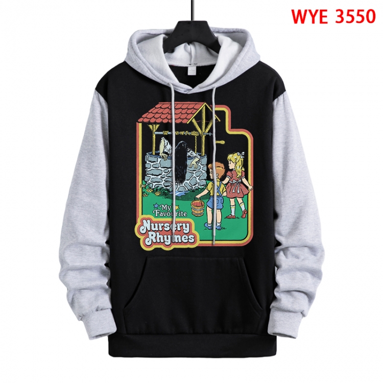 Evil illustration Direct spray process pure cotton patch pocket sweater from XS to 4XL  WYE-3550