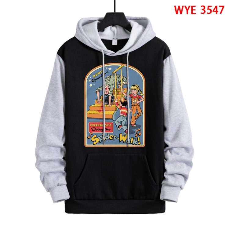 Evil illustration Direct spray process pure cotton patch pocket sweater from XS to 4XL  WYE-3547