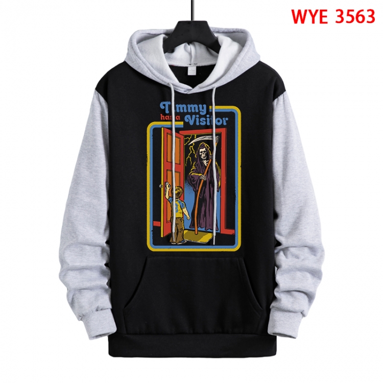 Evil illustration Direct spray process pure cotton patch pocket sweater from XS to 4XL  WYE-3563
