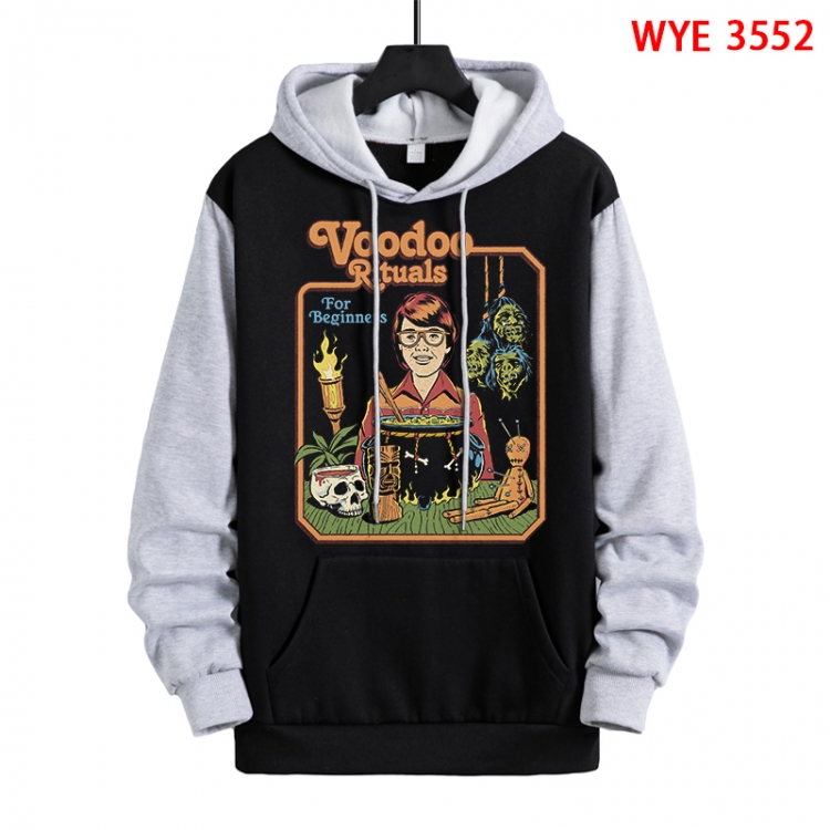 Evil illustration Direct spray process pure cotton patch pocket sweater from XS to 4XL  WYE-3552