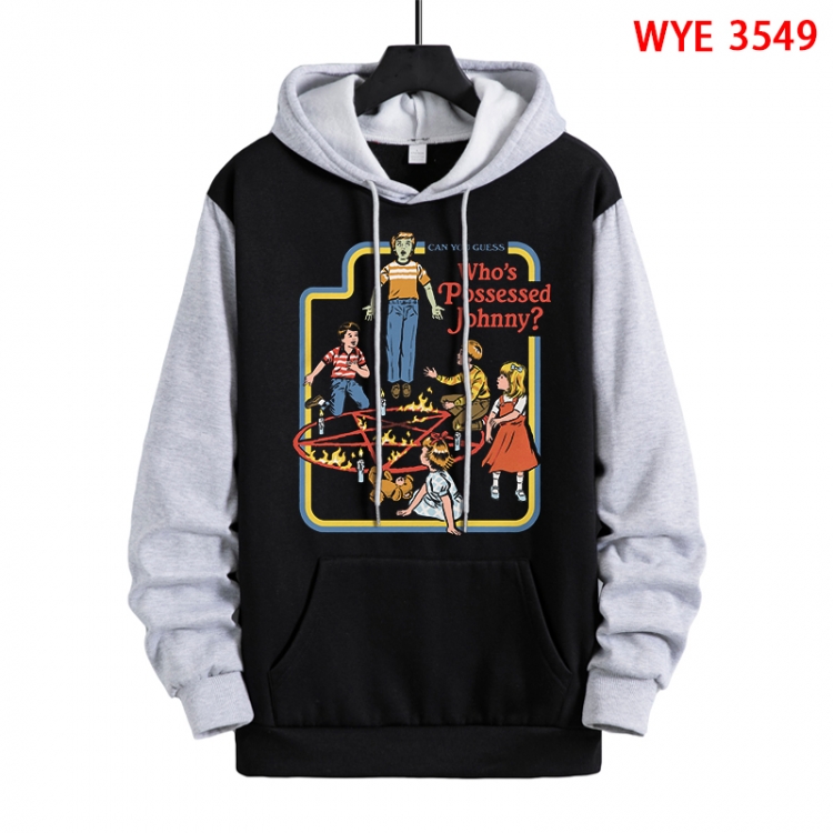 Evil illustration Direct spray process pure cotton patch pocket sweater from XS to 4XL  WYE-3549