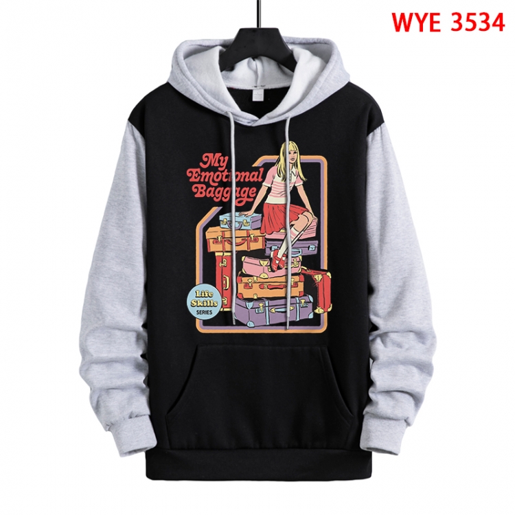 Evil illustration Direct spray process pure cotton patch pocket sweater from XS to 4XL  WYE-3534