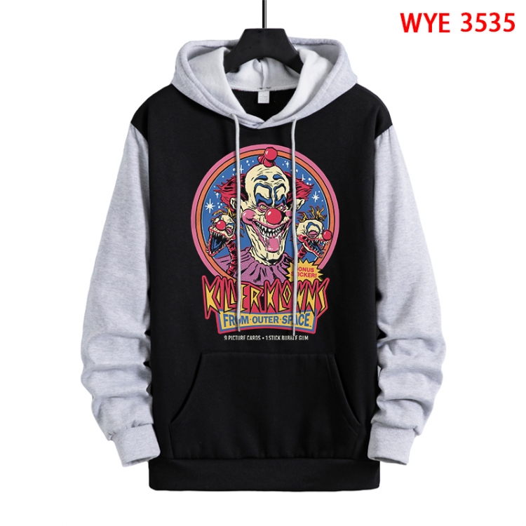Evil illustration Direct spray process pure cotton patch pocket sweater from XS to 4XL  WYE-3535