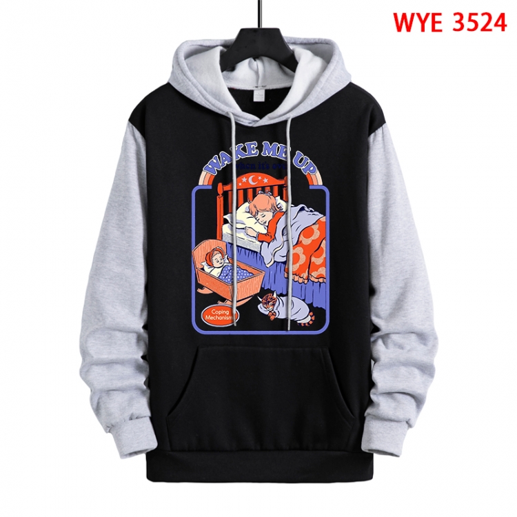 Evil illustration Direct spray process pure cotton patch pocket sweater from XS to 4XL  WYE-3524