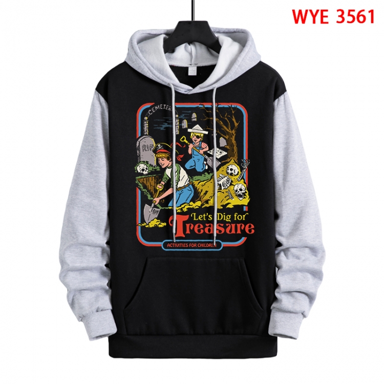 Evil illustration Direct spray process pure cotton patch pocket sweater from XS to 4XL WYE-3561