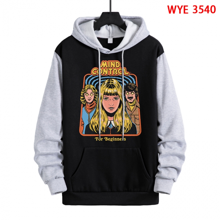 Evil illustration Direct spray process pure cotton patch pocket sweater from XS to 4XL  WYE-3540