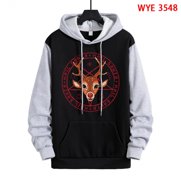 Evil illustration Direct spray process pure cotton patch pocket sweater from XS to 4XL  WYE-3548