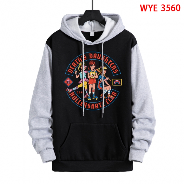 Evil illustration Direct spray process pure cotton patch pocket sweater from XS to 4XL  WYE-3560