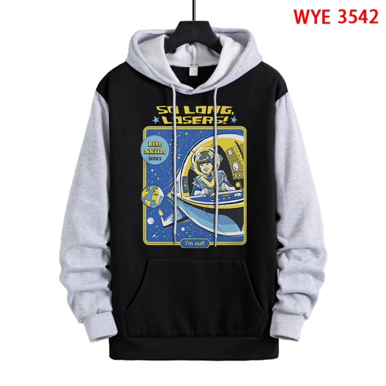 Evil illustration Direct spray process pure cotton patch pocket sweater from XS to 4XL WYE-3542
