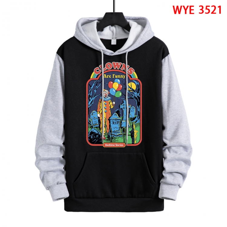 Evil illustration Direct spray process pure cotton patch pocket sweater from XS to 4XL WYE-3521