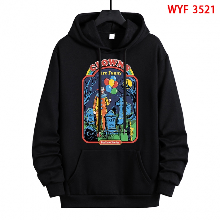Evil illustration Direct spray process pure cotton patch pocket sweater from XS to 4XL WYF-3521