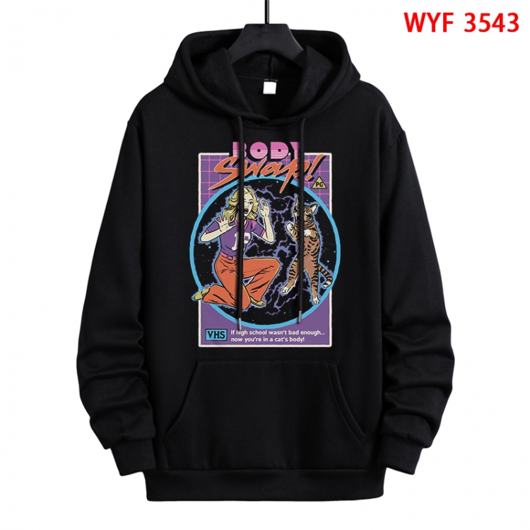 Evil illustration Direct spray process pure cotton patch pocket sweater from XS to 4XL WYF-3543