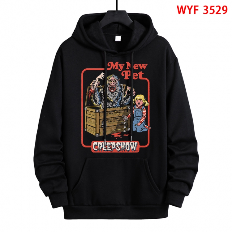 Evil illustration Direct spray process pure cotton patch pocket sweater from XS to 4XL WYF-3529