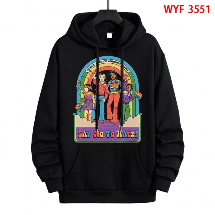 Evil illustration Direct spray process pure cotton patch pocket sweater from XS to 4XL WYF-3551
