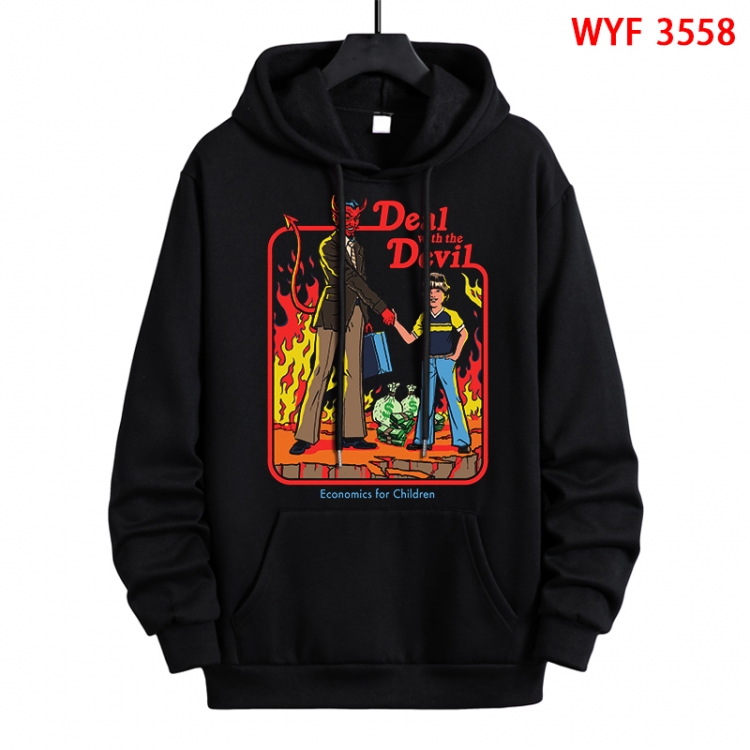 Evil illustration Direct spray process pure cotton patch pocket sweater from XS to 4XL WYF-3558