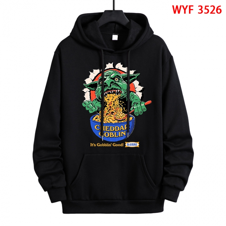 Evil illustration Direct spray process pure cotton patch pocket sweater from XS to 4XL WYF-3526