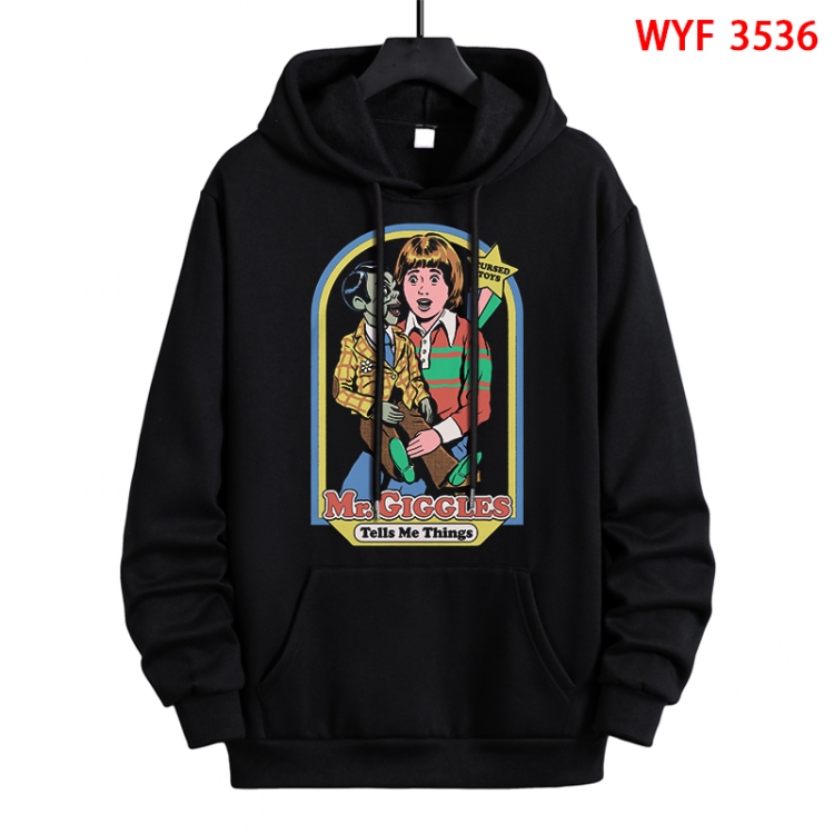Evil illustration Direct spray process pure cotton patch pocket sweater from XS to 4XL WYF-3536