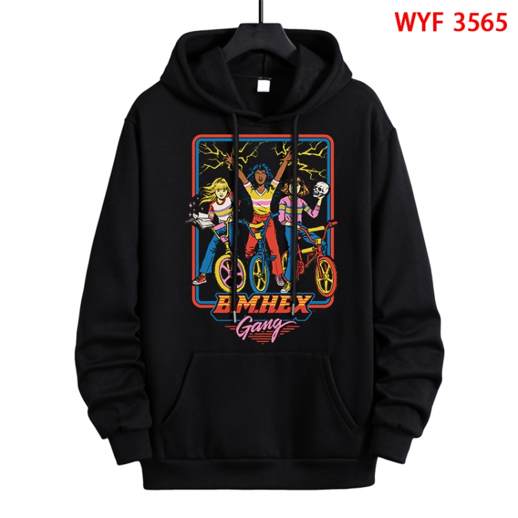 Evil illustration Direct spray process pure cotton patch pocket sweater from XS to 4XL WYF-3565