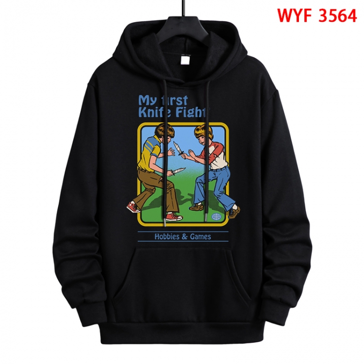 Evil illustration Direct spray process pure cotton patch pocket sweater from XS to 4XL WYF-3564