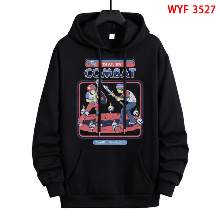 Evil illustration Direct spray process pure cotton patch pocket sweater from XS to 4XL WYF-3527