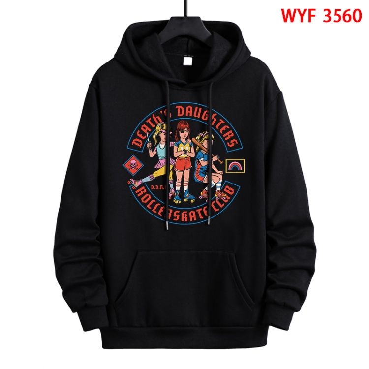 Evil illustration Direct spray process pure cotton patch pocket sweater from XS to 4XL WYF-3560