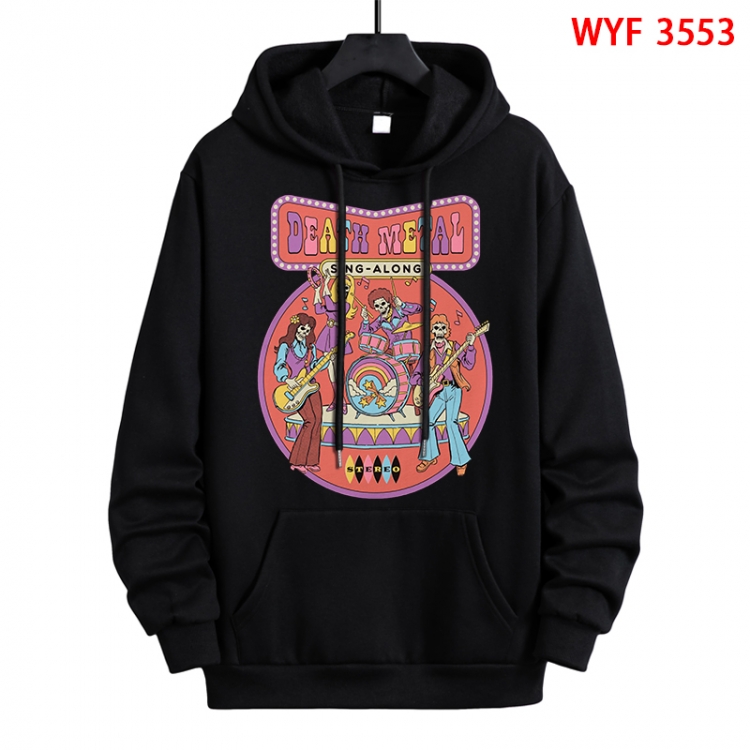 Evil illustration Direct spray process pure cotton patch pocket sweater from XS to 4XL WYF-3553