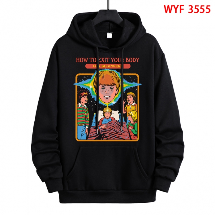 Evil illustration Direct spray process pure cotton patch pocket sweater from XS to 4XL WYF-3555
