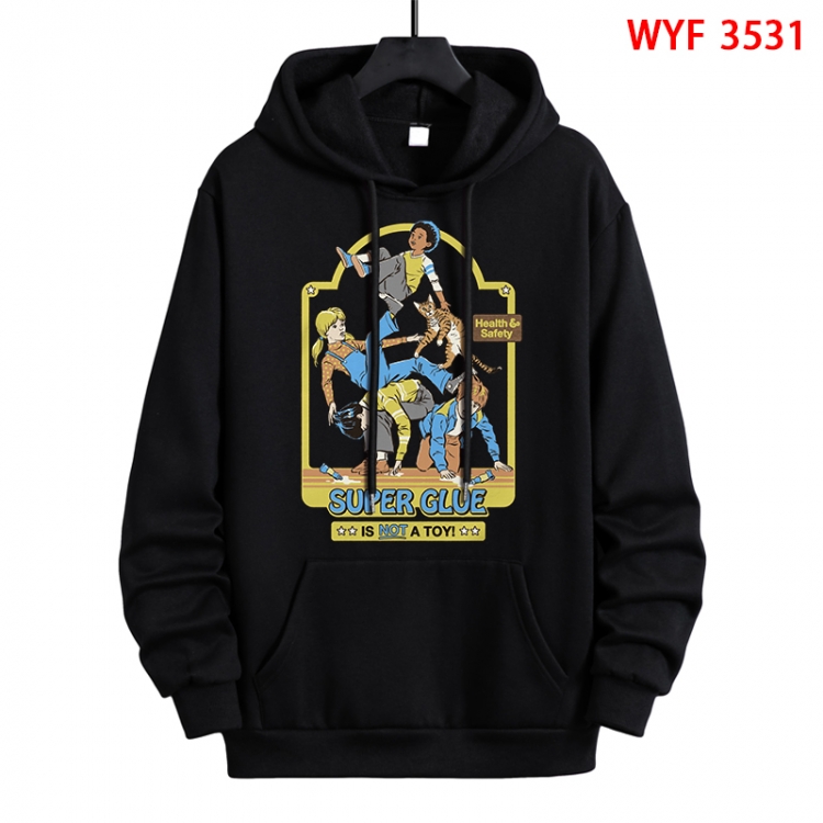 Evil illustration Direct spray process pure cotton patch pocket sweater from XS to 4XL WYF-3531