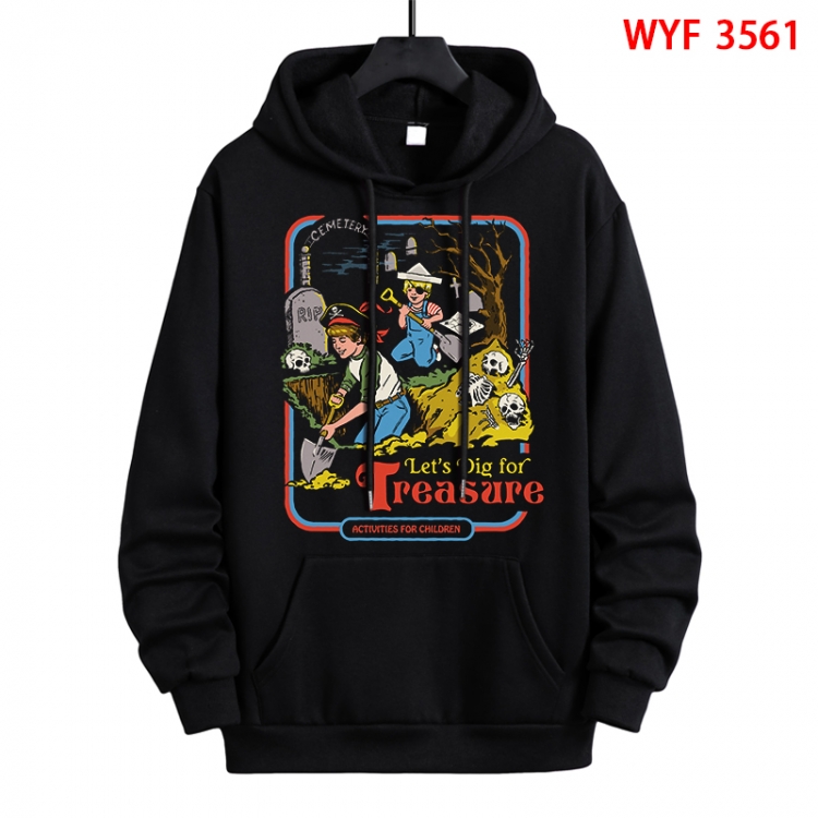 Evil illustration Direct spray process pure cotton patch pocket sweater from XS to 4XL WYF-3561
