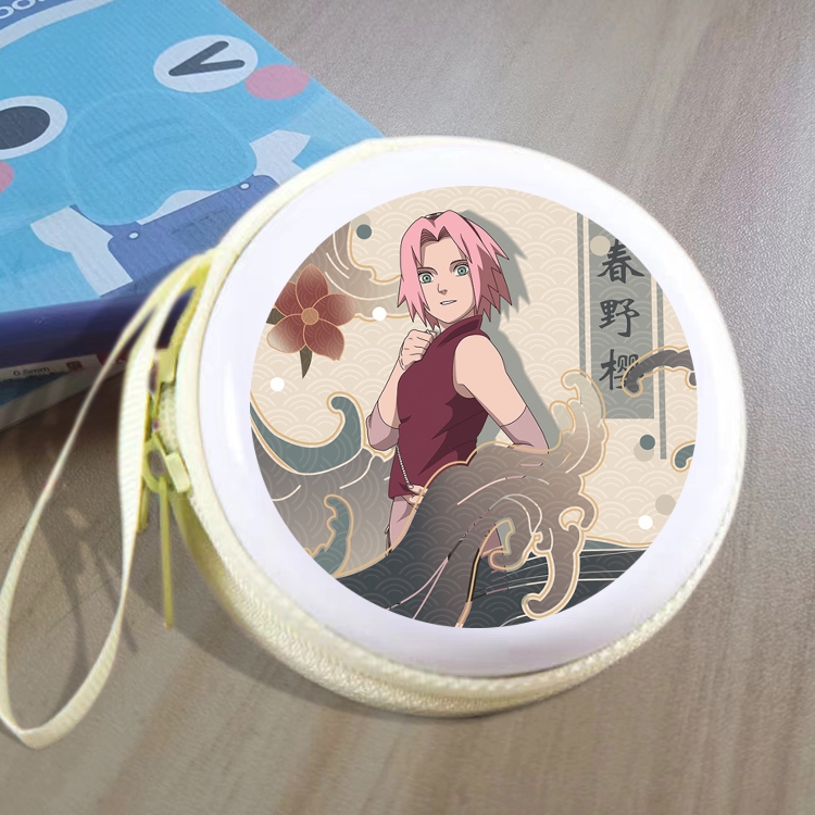 Naruto Animation peripheral Tinning zipper zero wallet key bag