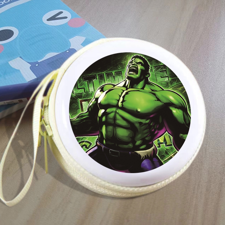 The Hulk Animation peripheral Tinning zipper zero wallet key bag