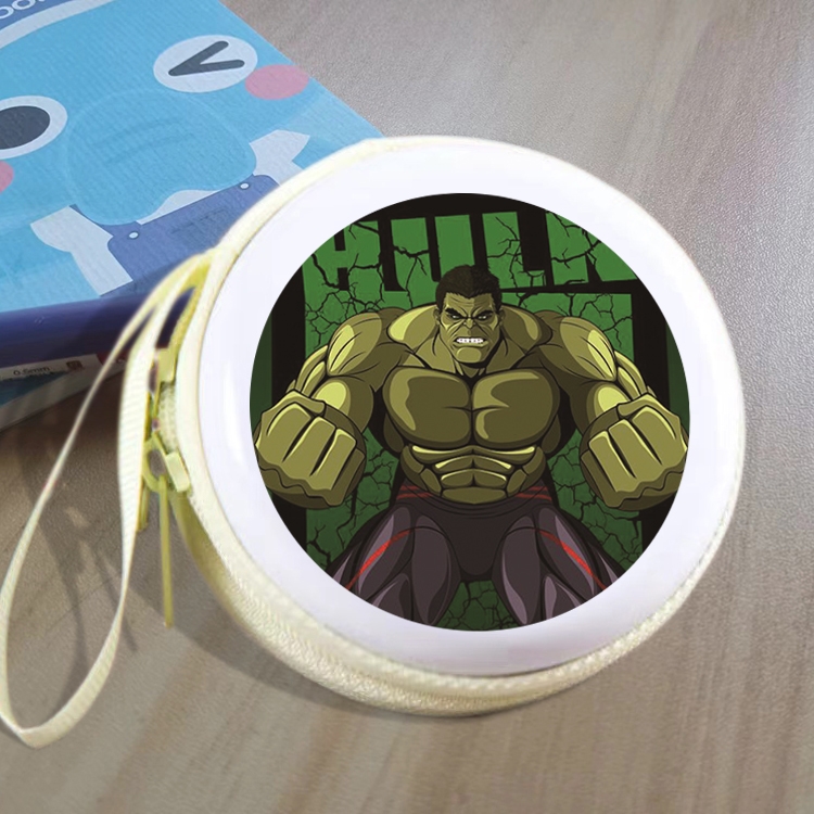 The Hulk Animation peripheral Tinning zipper zero wallet key bag