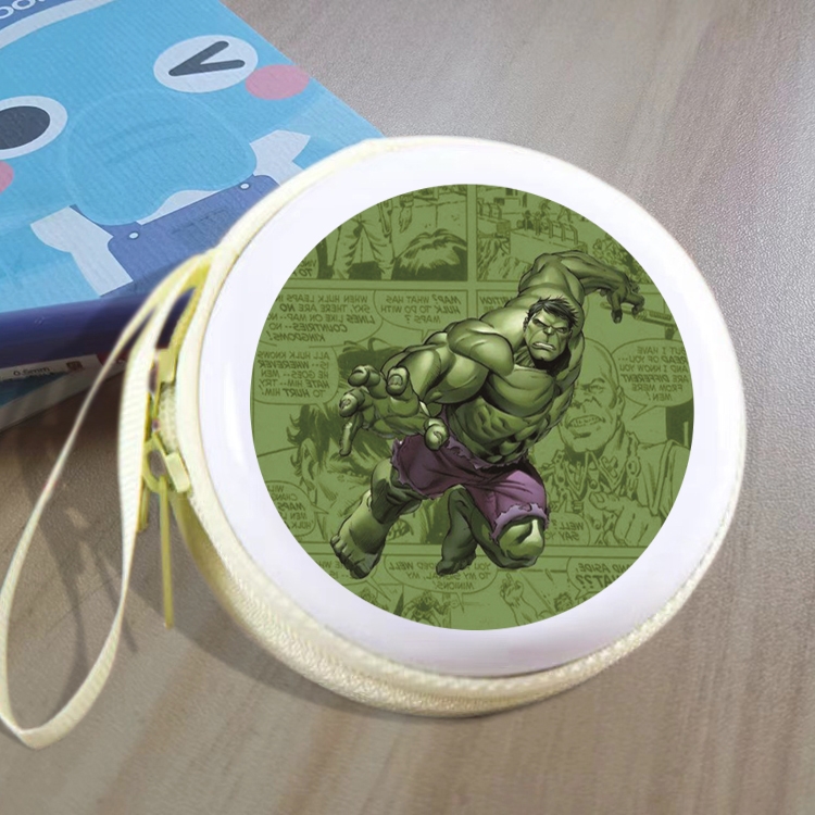 The Hulk Animation peripheral Tinning zipper zero wallet key bag