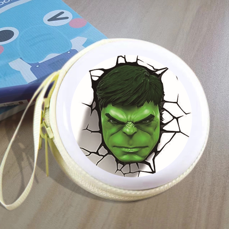 The Hulk Animation peripheral Tinning zipper zero wallet key bag