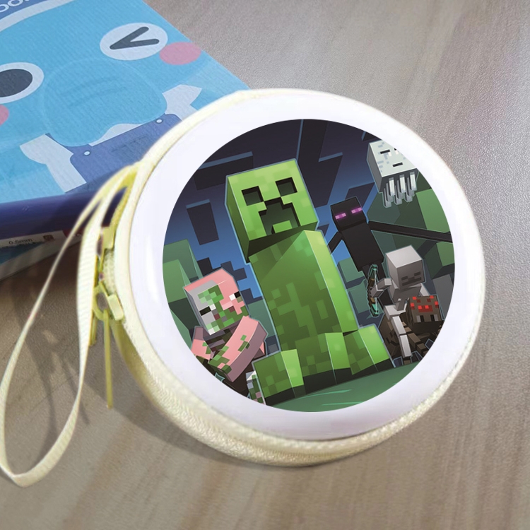 Minecraft Animation peripheral Tinning zipper zero wallet key bag