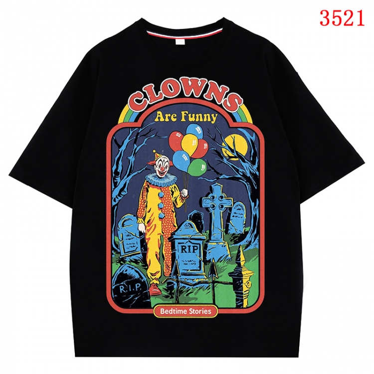 Evil illustration Anime Cotton Short Sleeve T-shirt from S to 4XL CMY-3521-2