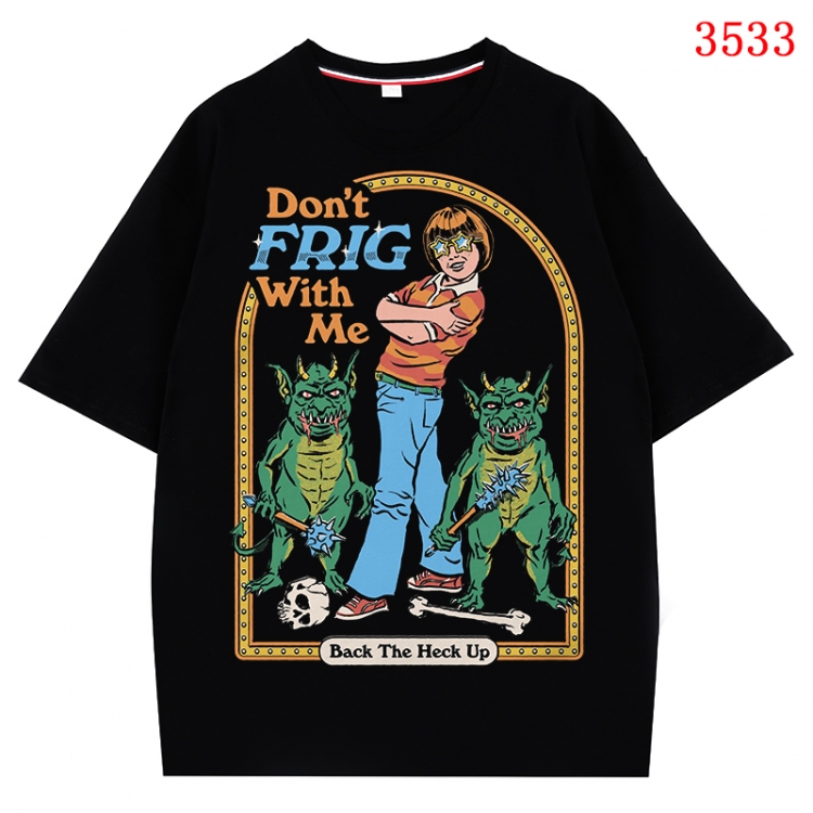 Evil illustration Anime Cotton Short Sleeve T-shirt from S to 4XL CMY-3533-2