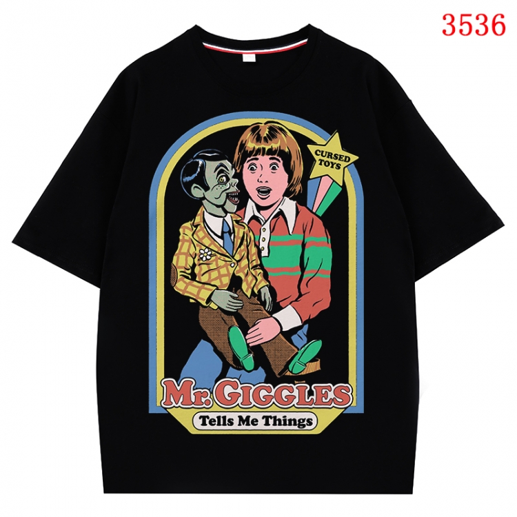 Evil illustration Anime Cotton Short Sleeve T-shirt from S to 4XL CMY-3536-2