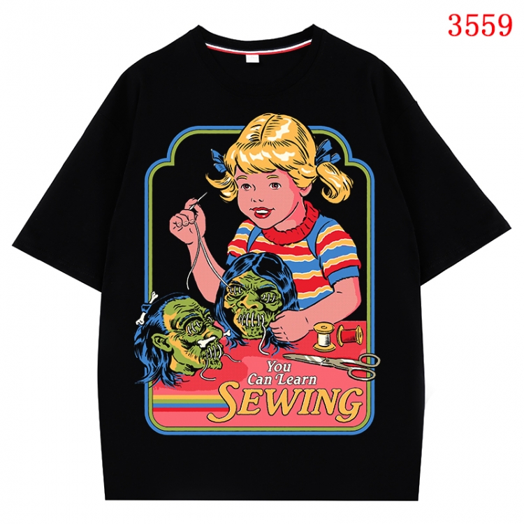Evil illustration Anime Cotton Short Sleeve T-shirt from S to 4XL CMY-3559-2