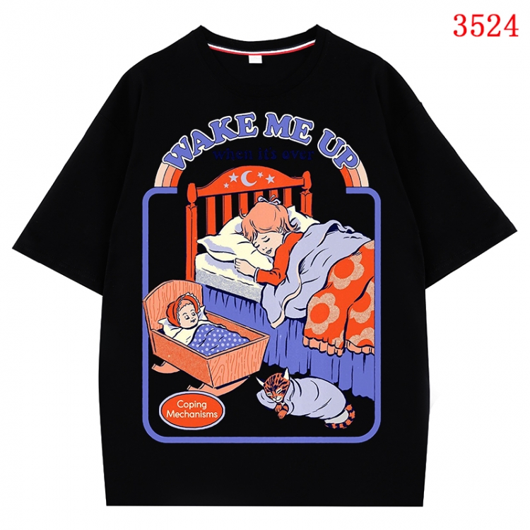 Evil illustration Anime Cotton Short Sleeve T-shirt from S to 4XL CMY-3524-2
