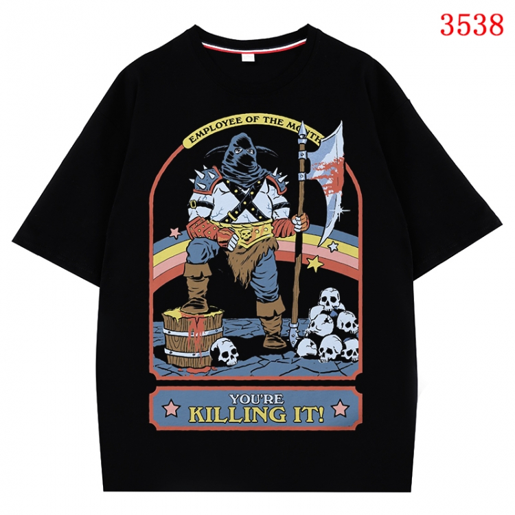 Evil illustration Anime Cotton Short Sleeve T-shirt from S to 4XL CMY-3538-2