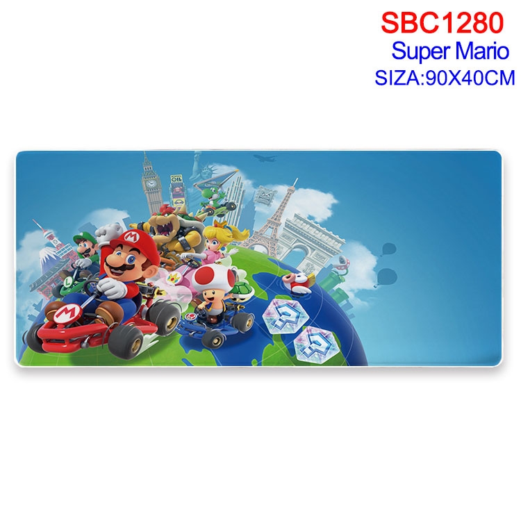 Super Mario Anime peripheral edge lock mouse pad 90X40CM SBC-1280-2