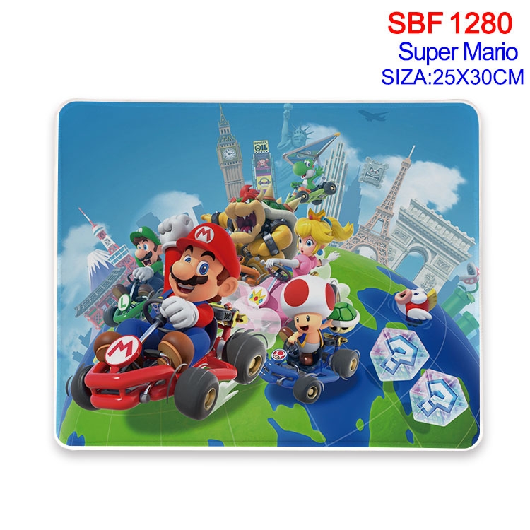 Super Mario Animation peripheral locking mouse pad 25X30CM SBF-1280-2