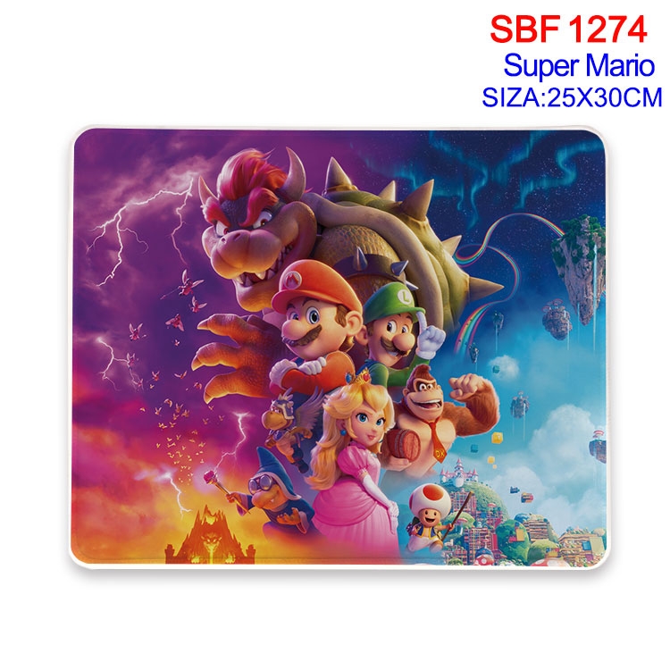 Super Mario Animation peripheral locking mouse pad 25X30CM SBF-1274-2