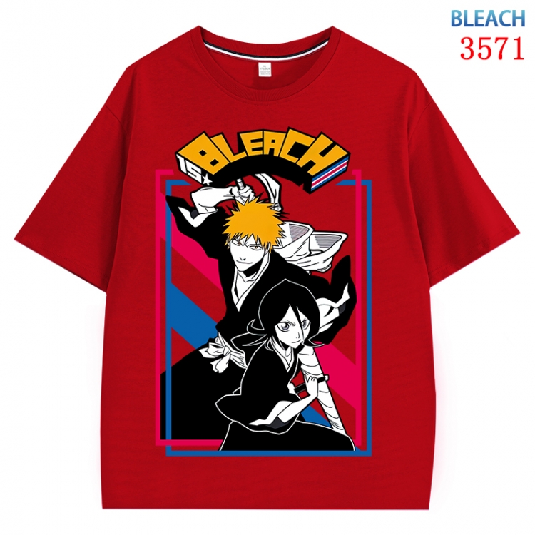 Bleach Anime Pure Cotton Short Sleeve T-shirt Direct Spray Technology from S to 4XL  CMY-3571-3