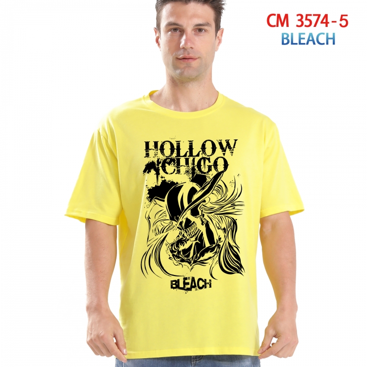 Bleach Printed short-sleeved cotton T-shirt from S to 4XL 3574-5